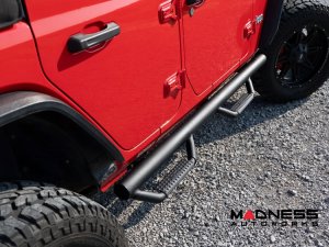 Jeep Wrangler JL Side Steps - Nerf Steps - Rough Country - 4 Door Jeep Wrangler JL Side Steps - Nerf Steps - Rough Country - 4 Door